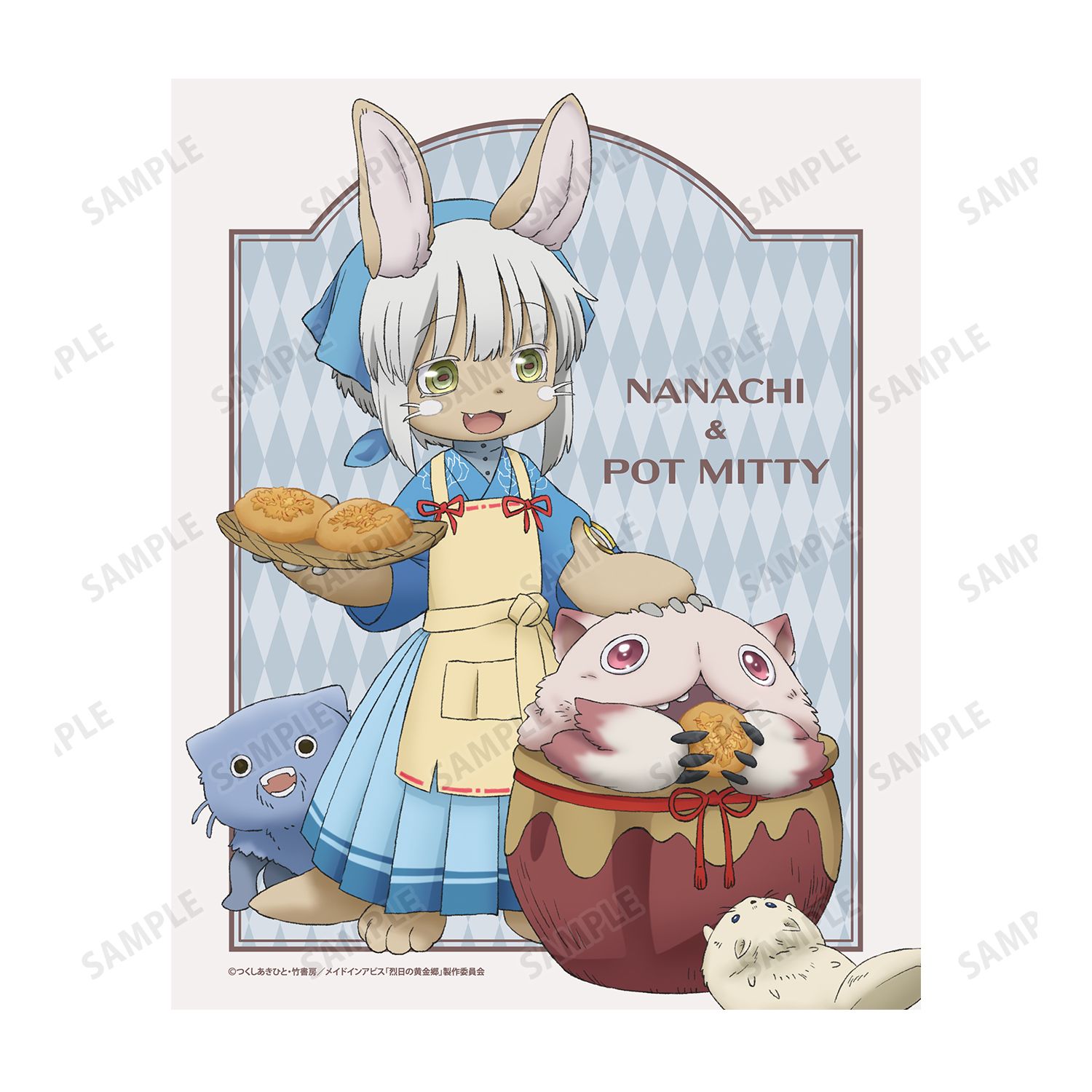 メイドインアビス 烈日の黄金郷 描き下ろしイラスト 兎座ナナチ 第5弾 ナナチ&壺ミーティ キャンバスボード - 公式商品画像 | AniSmile