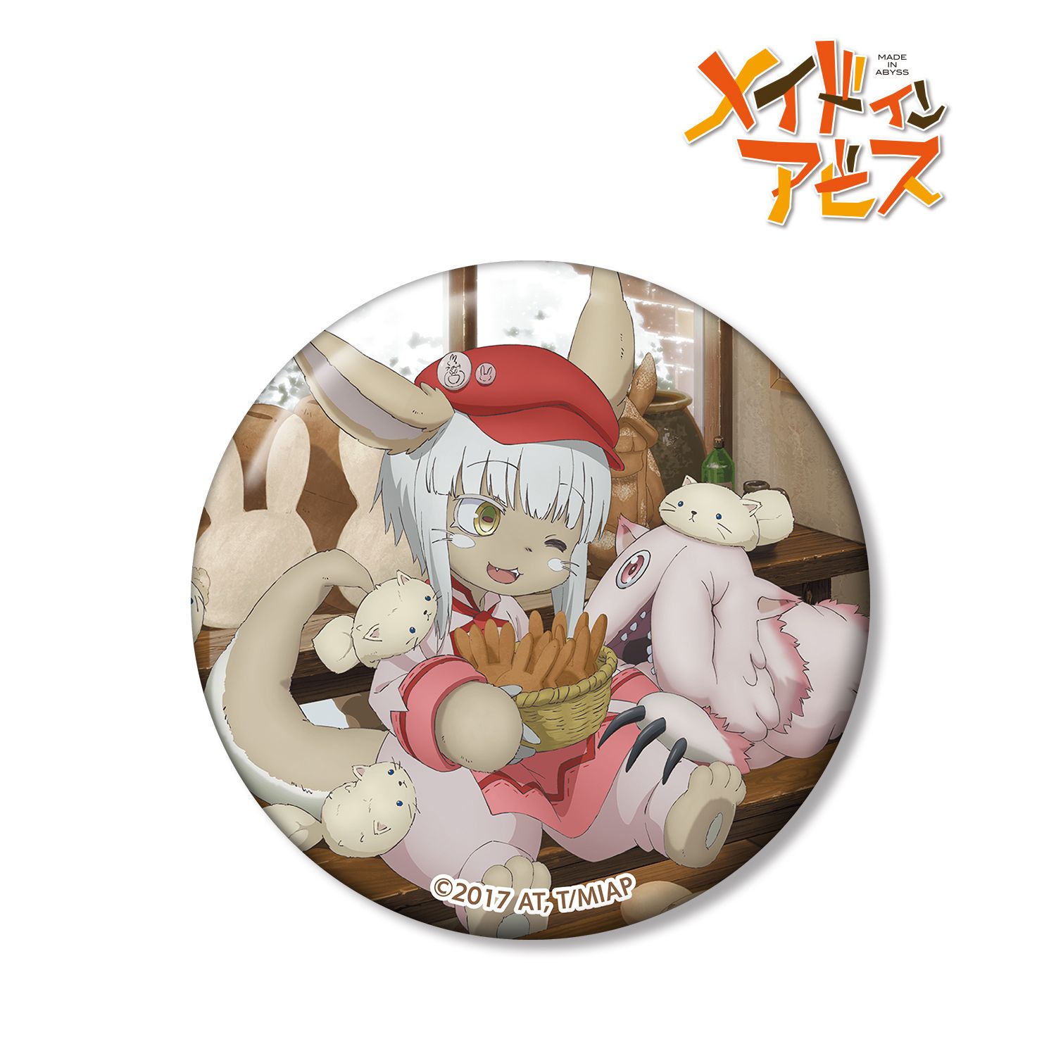 メイドインアビス 描き下ろしイラスト 兎座ナナチ 缶バッジ - 公式商品画像 | AniSmile