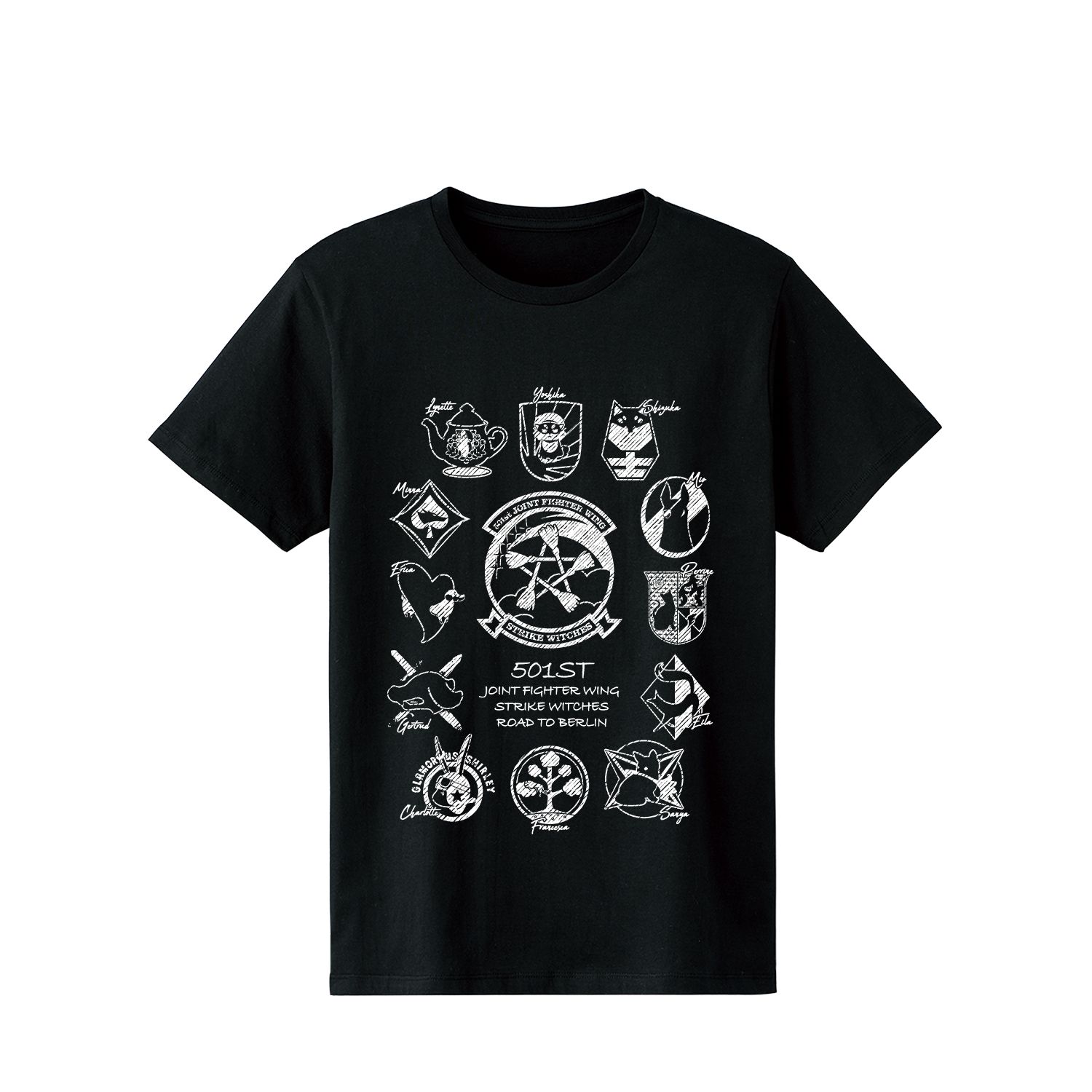 第501統合戦闘航空団 ストライクウィッチーズ ROAD to BERLIN Ani-Sketch Tシャツレディース(サイズ/XXL) 画像 3 | AniSmile