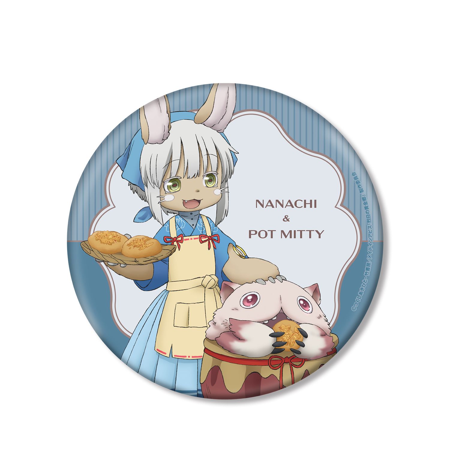 メイドインアビス 烈日の黄金郷 描き下ろしイラスト 兎座ナナチ 第5弾 ナナチ&壺ミーティ BIG缶バッジ 画像 2 | AniSmile