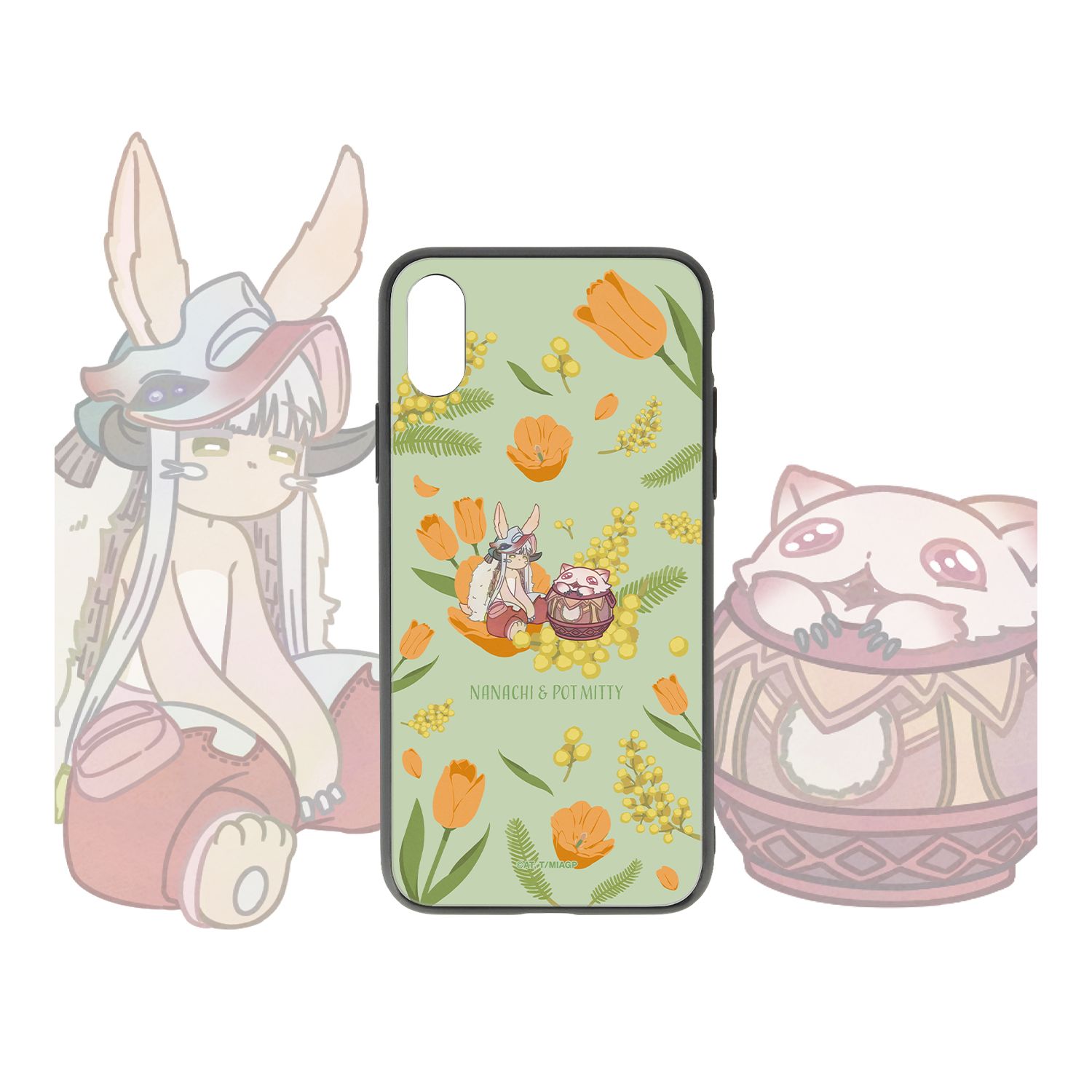 メイドインアビス 烈日の黄金郷 ナナチ&壺ミーティ Botania 角丸強化ガラスiPhoneケース(対象機種/iPhone 13 mini) 画像 6 | AniSmile
