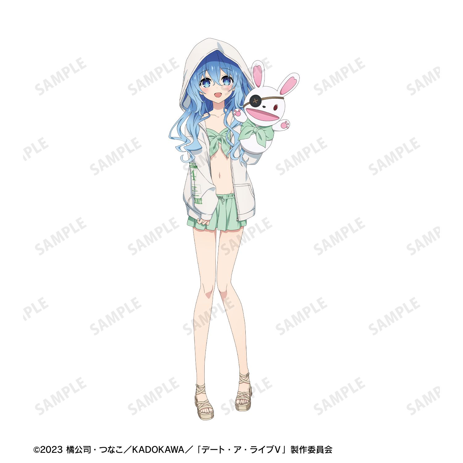 描き下ろし 四糸乃 ビーチデートver. 着用ジップパーカーユニセックス(サイズ/XL) 画像 3 | AniSmile