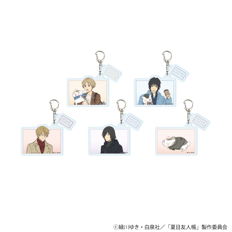 パーツ付きアクリルキーホルダー「夏目友人帳」02/チェック柄ver. ブラインド(全5種)(描き下ろしイラスト) - 公式商品画像 | AniSmile