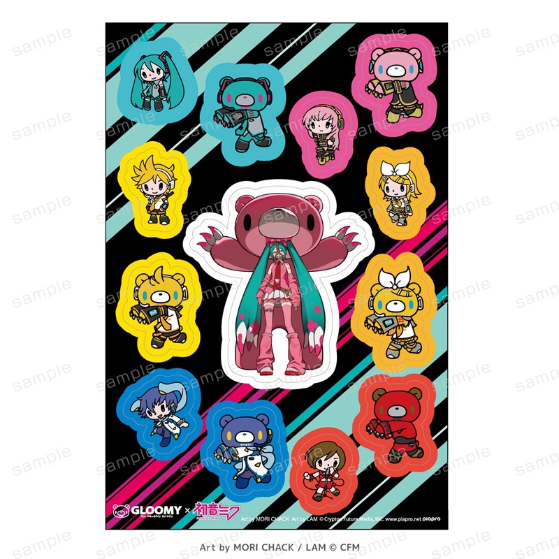GLOOMY meets 初音ミク ステッカーシート 等身&ミニキャラver. - official product image | AniSmile