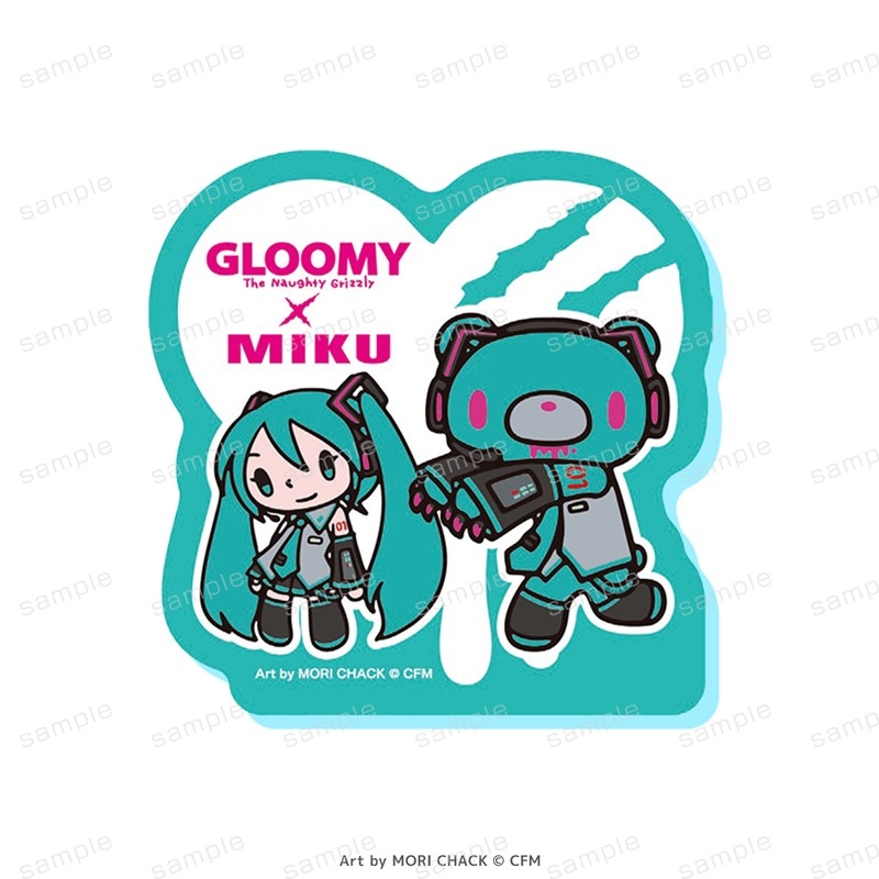 GLOOMY meets 初音ミク アクリルメモクリップ グルーミー&初音ミク ミニキャラver. - 官方商品图片 | AniSmile