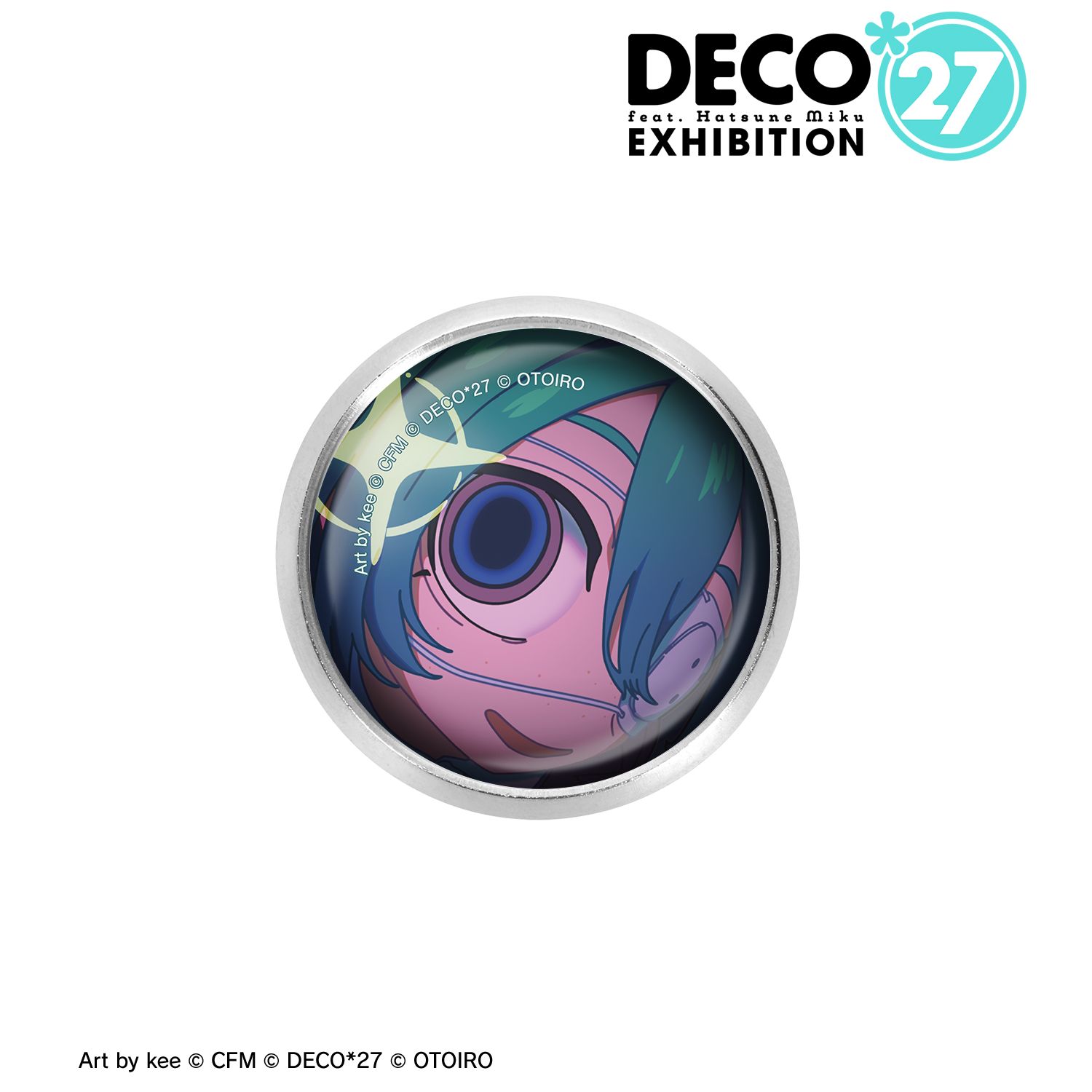 DECO*27 feat.初音ミク EXHIBITION Produced by DECO*27 / OTOIRO モニタリング ガラスマグネットバッジ ver.A Image 3 | AniSmile