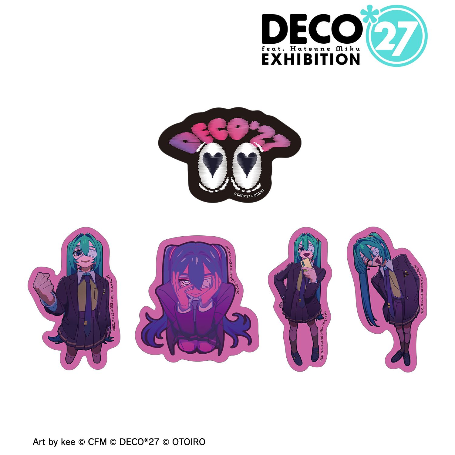 DECO*27 feat.初音ミク EXHIBITION Produced by DECO*27 / OTOIRO モニタリング ダイカットステッカー5枚セット 画像 2 | AniSmile