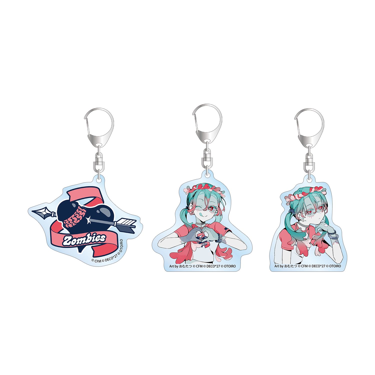 DECO*27 feat.初音ミク EXHIBITION Produced by DECO*27 / OTOIRO ゾンビ アクリルキーホルダー3個セット 画像 2 | AniSmile