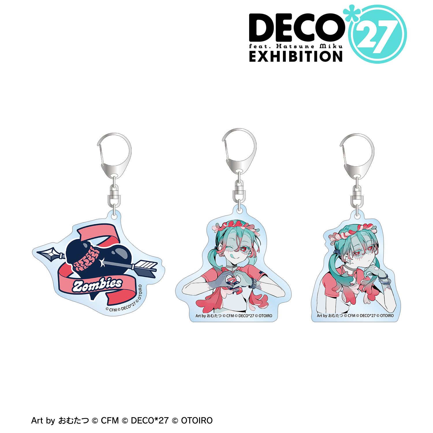 DECO*27 feat.初音ミク EXHIBITION Produced by DECO*27 / OTOIRO ゾンビ アクリルキーホルダー3個セット - 公式商品画像 | AniSmile