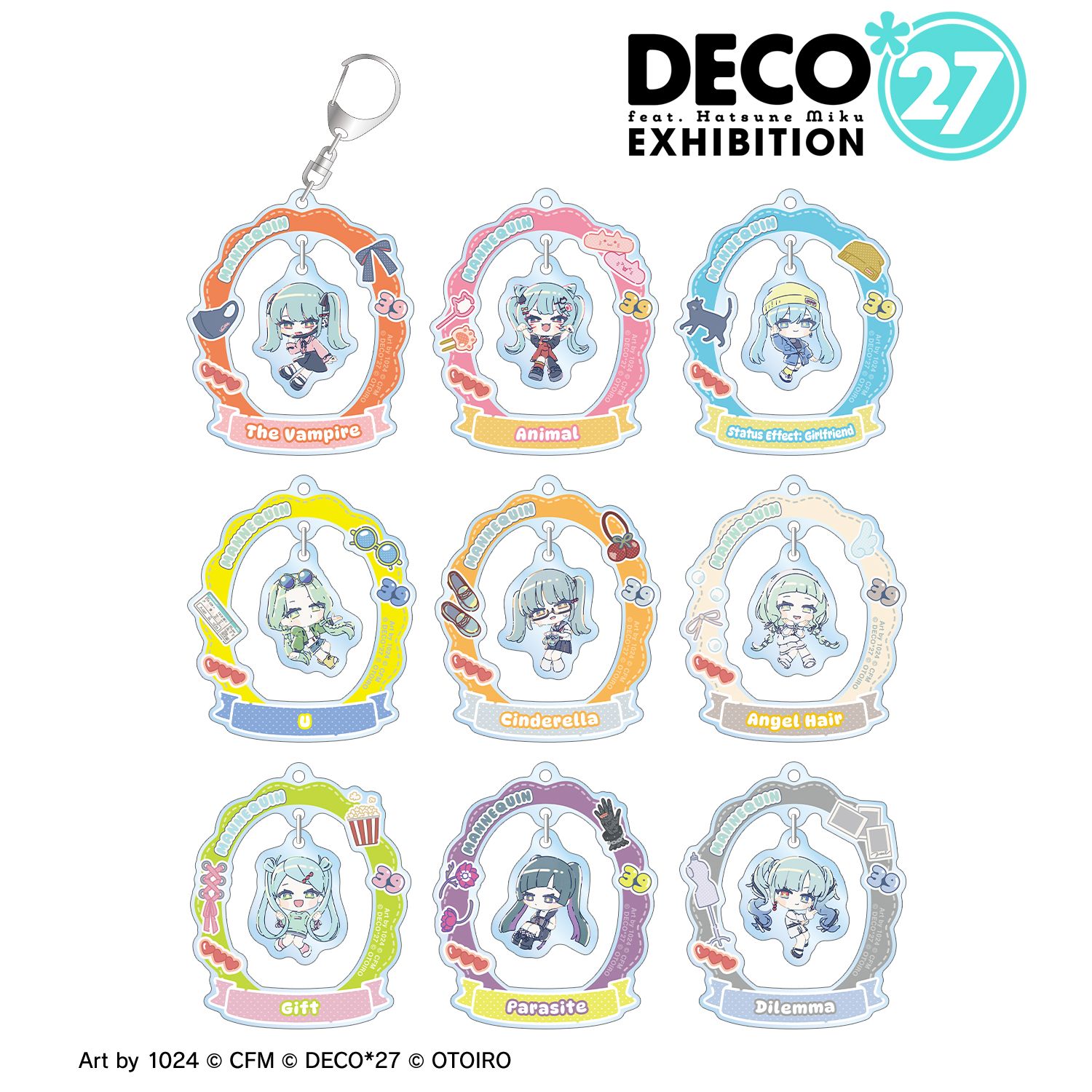 DECO27 feat.初音ミク MANNEQUIN Art by 1024 トレーディングゆらゆらアクリルキーホルダー(単位/単品) 画像 2 | AniSmile