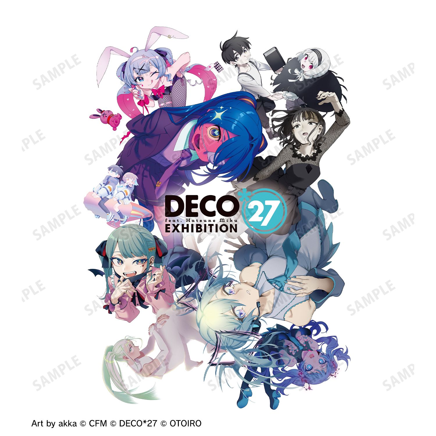 DECO*27 feat.初音ミク EXHIBITION Produced by DECO*27 / OTOIRO キービジュアル Tシャツユニセックス(サイズ/L) 画像 3 | AniSmile