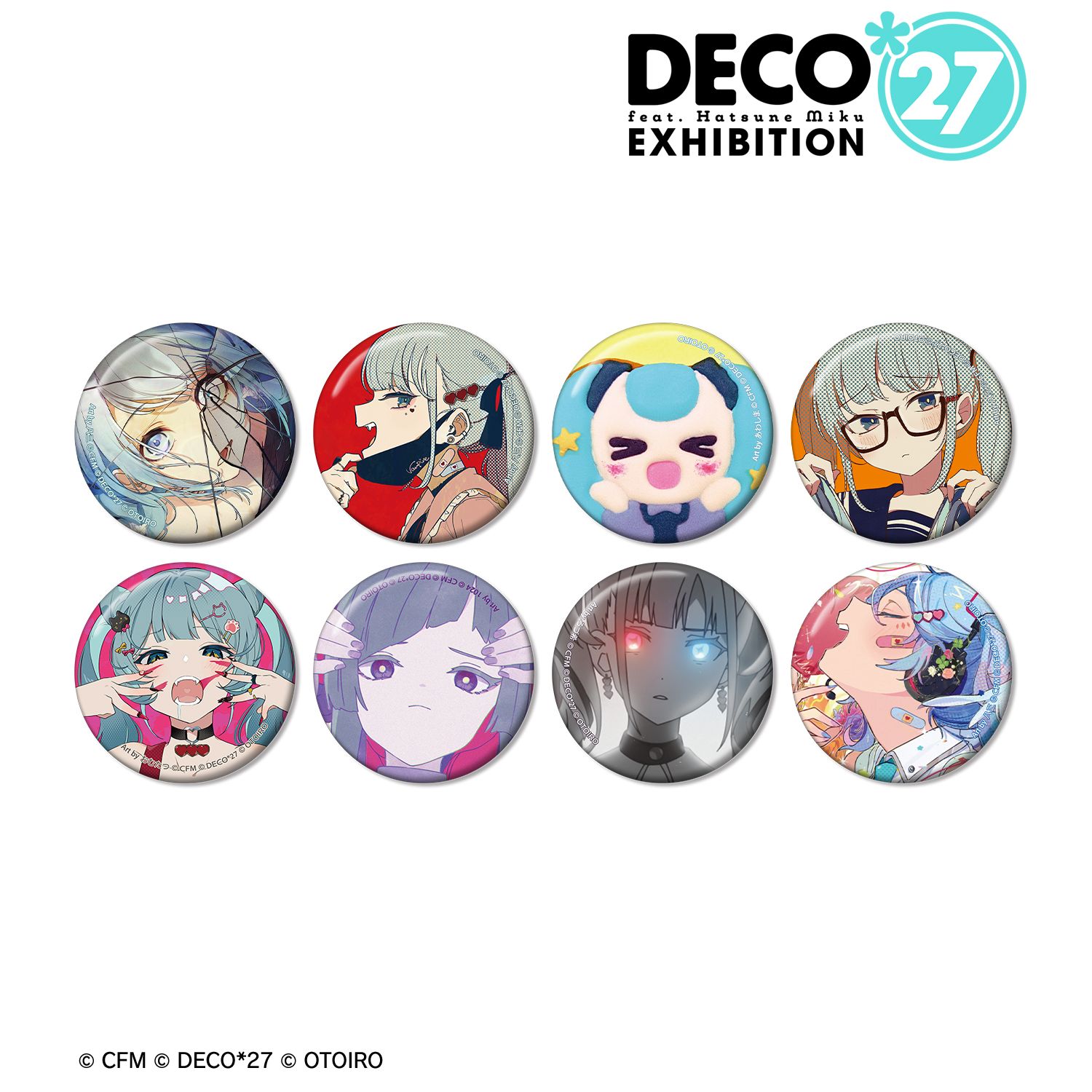 DECO*27 feat.初音ミク EXHIBITION Produced by DECO*27 / OTOIRO トレーディングサムネイル缶バッジ ver.B(単位/単品) 画像 2 | AniSmile