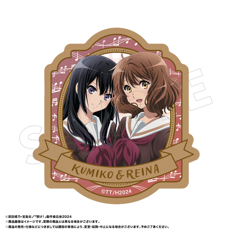 最終楽章 響け_ユーフォニアム 木製バッジ D 久美子&麗奈(冬制服) - 公式商品画像 | AniSmile