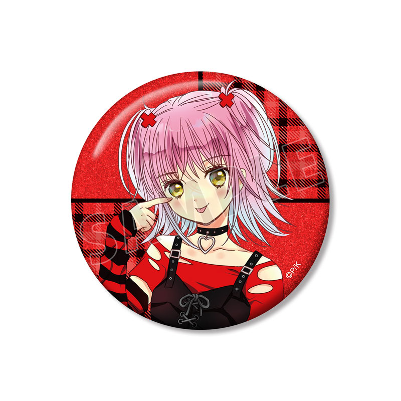 しゅごキャラ! PEACH-PIT先生 描き下ろし 日奈森 あむ ゴスパンクver. 75mmグリッター缶バッジ 画像 2 | AniSmile