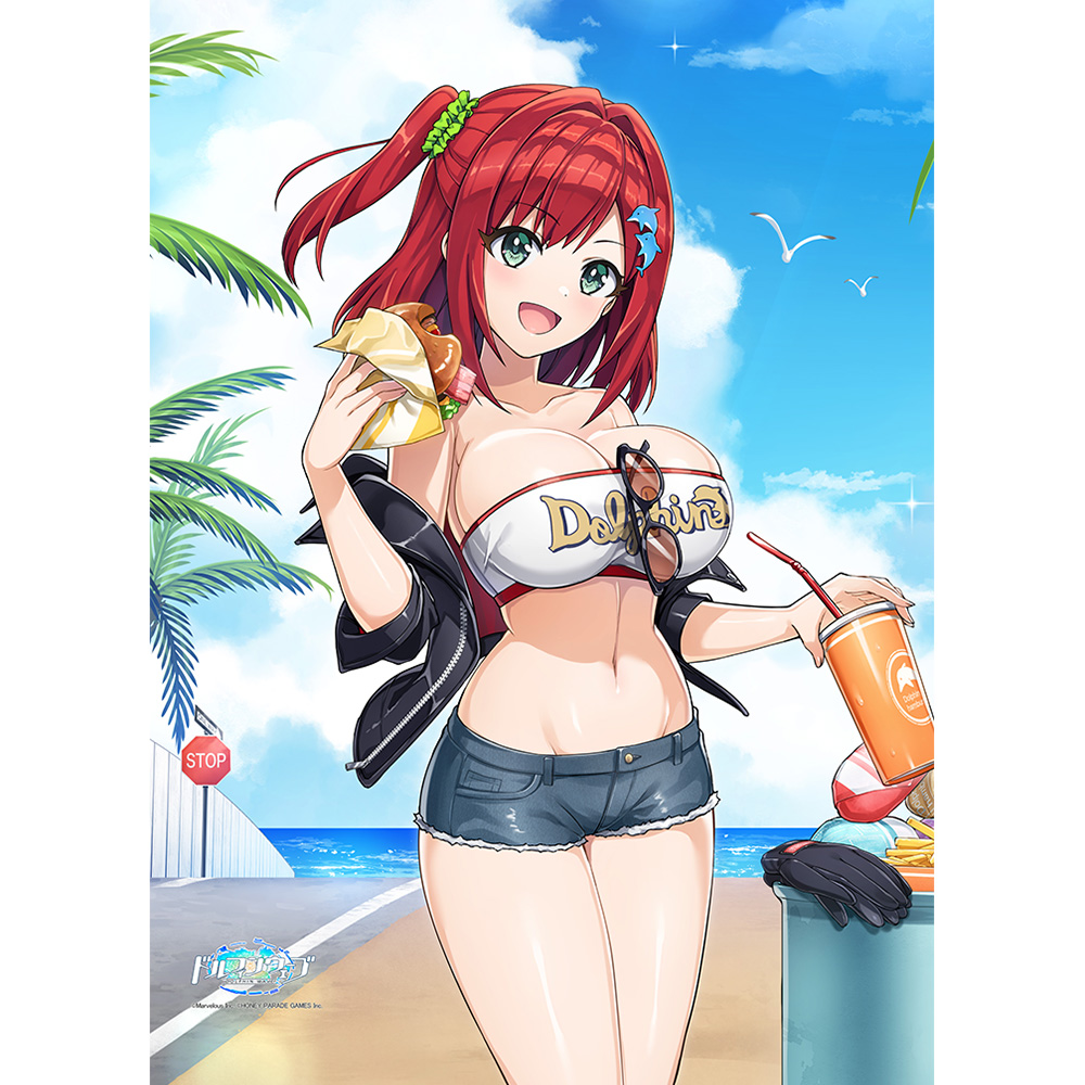 ドルフィンウェーブ 描き下ろしB2タペストリー(咲宮 入華/コーストライディング)Wスエード 画像 2 | AniSmile