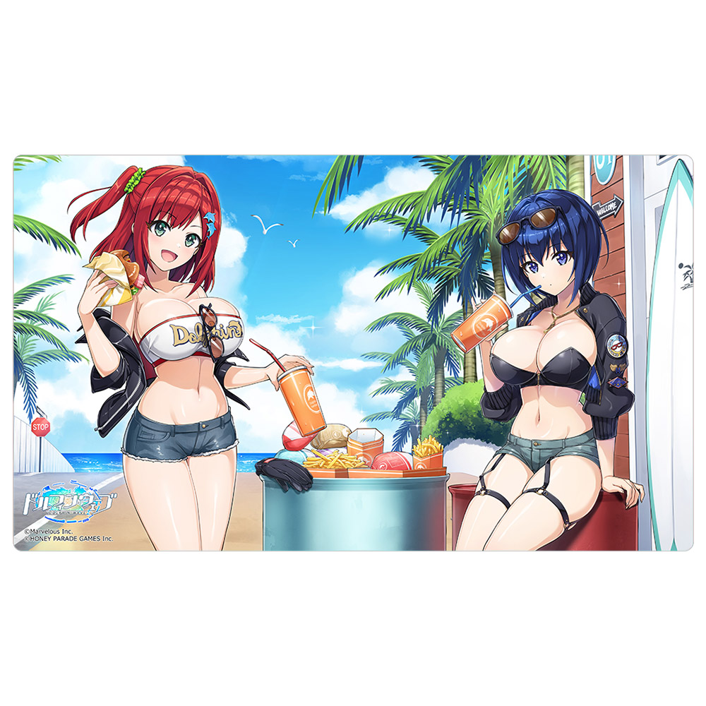 ドルフィンウェーブ 描き下ろしラバーマット(咲宮 入華&都条 みちる/コーストライディング) - 公式商品画像 | AniSmile