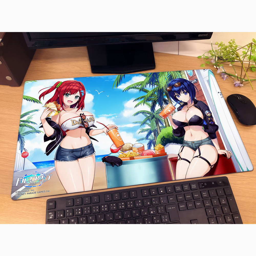 ドルフィンウェーブ 描き下ろしラバーマット(咲宮 入華&都条 みちる/コーストライディング) 画像 2 | AniSmile