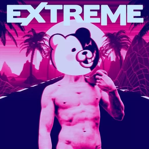 ダンガンロンパ1・2 モノクマWAVE Tシャツ/BLACK-XL Image 2 | AniSmile