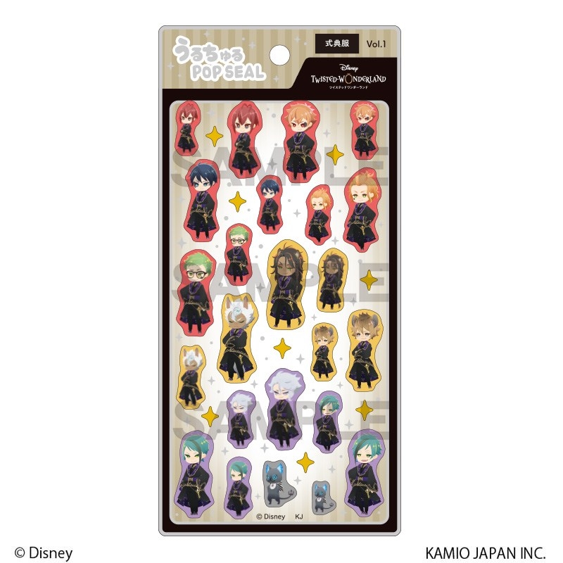 ディズニー ツイステッドワンダーランド うるちゅるPOP SEAL 式典服vol.1 - official product image | AniSmile