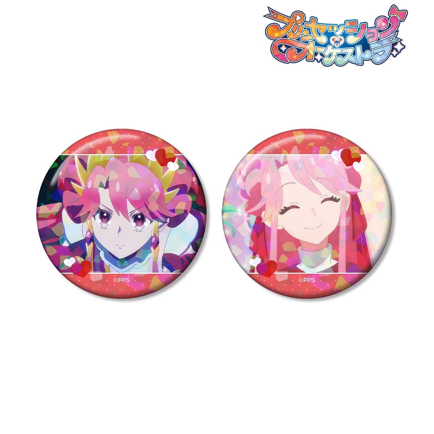 プリンセッション・オーケストラ プリンセス・ジール&識辺 かがり 場面写ホログラム缶バッジ2個セット 画像 2 | AniSmile