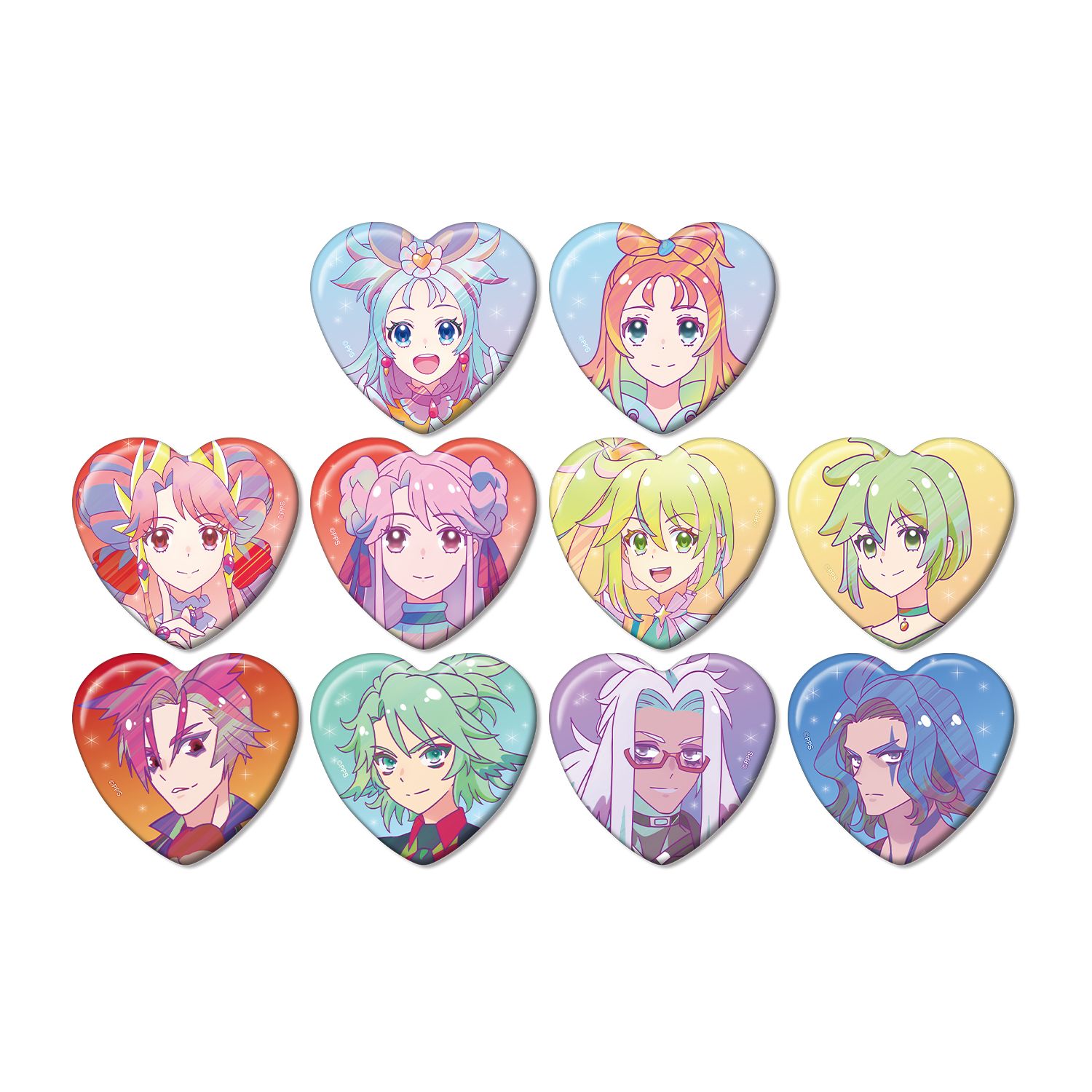 プリンセッション・オーケストラ トレーディング Ani-Art clear label ハート型缶バッジ(単位/単品) - 公式商品画像 | AniSmile