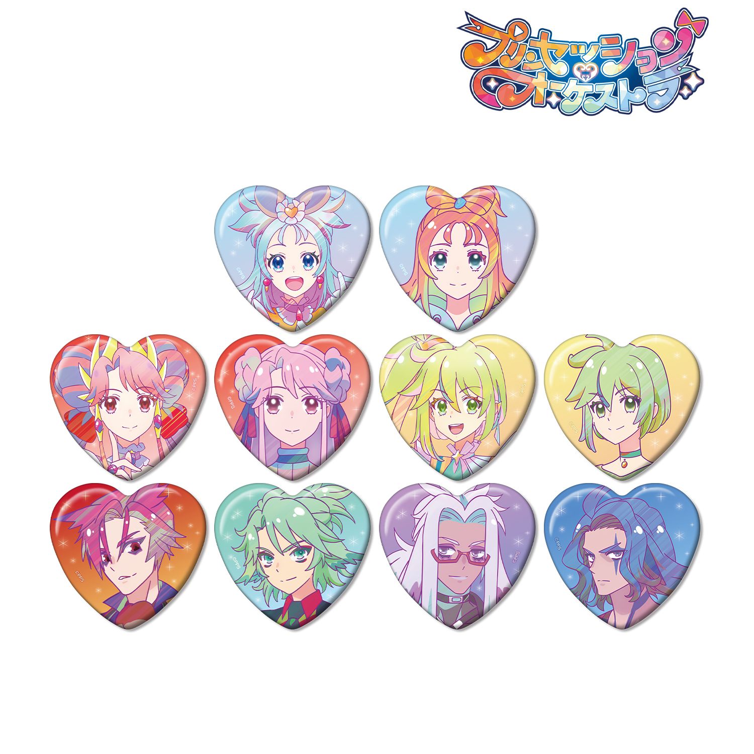 プリンセッション・オーケストラ トレーディング Ani-Art clear label ハート型缶バッジ(単位/単品) 画像 4 | AniSmile