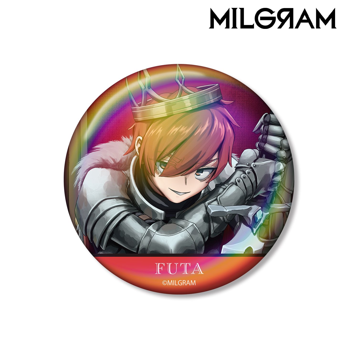 MILGRAM -ミルグラム- 描き下ろし フータ バースデーver. 第3弾 オーロラ缶バッジ 画像 2 | AniSmile