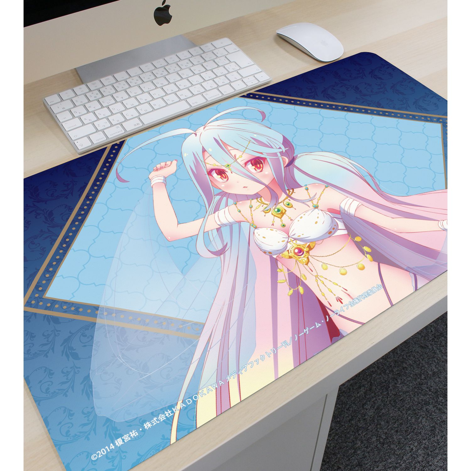 ノーゲーム・ノーライフ 描き下ろし 白 踊り子ver. マルチデスクマット 画像 3 | AniSmile