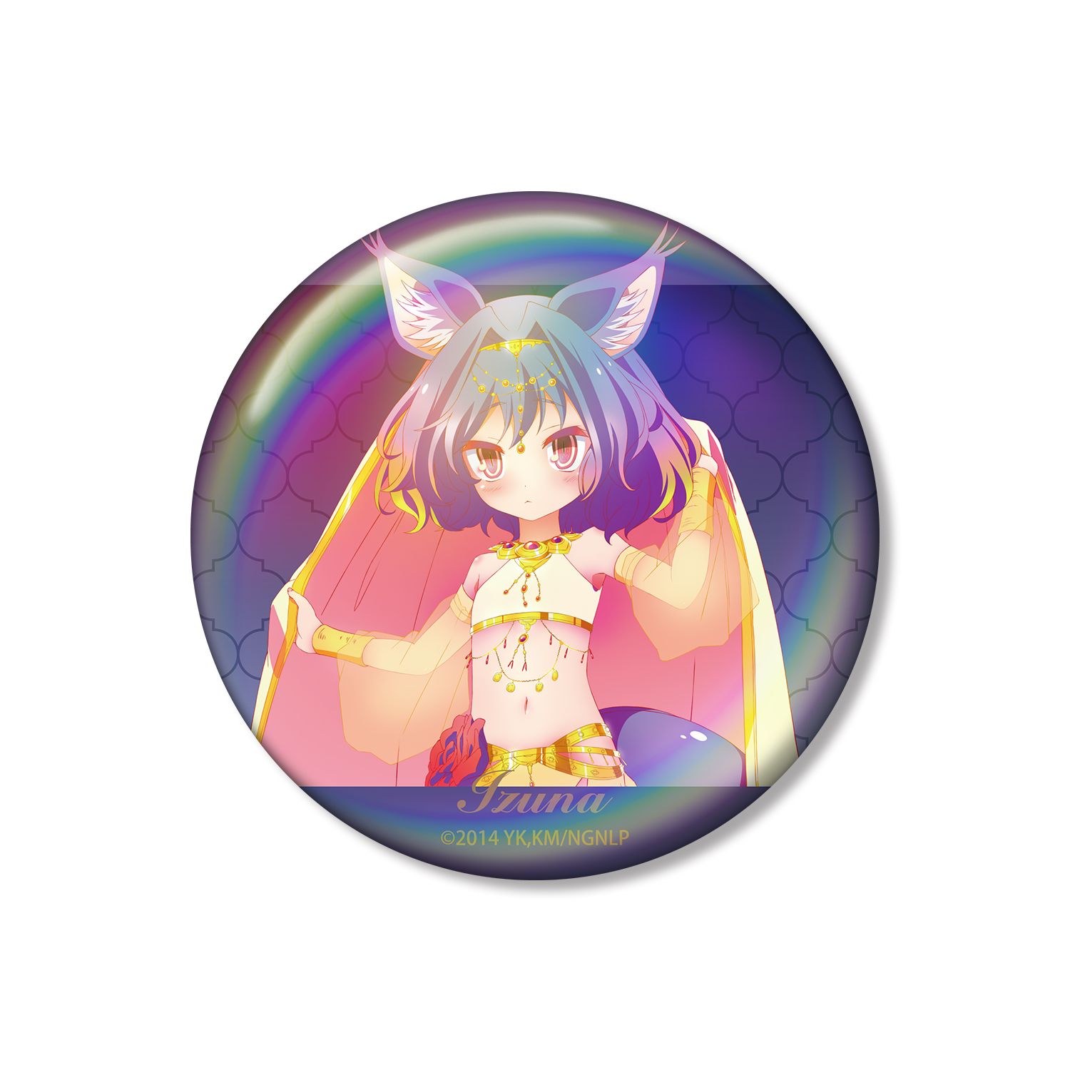 ノーゲーム・ノーライフ 描き下ろし 初瀬いづな 踊り子ver. 75mmオーロラ缶バッジ - 公式商品画像 | AniSmile