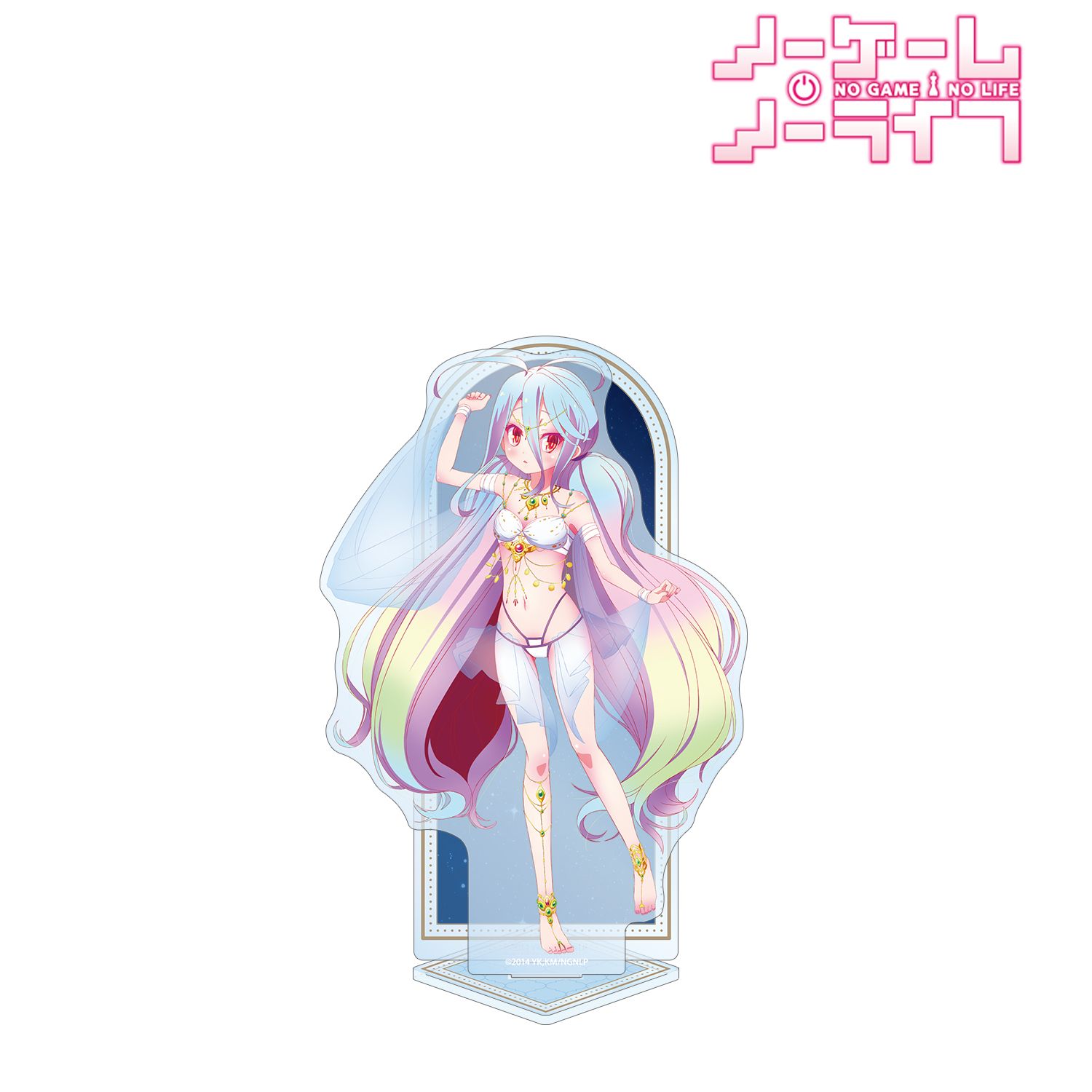 ノーゲーム・ノーライフ 描き下ろし 白 踊り子ver. 特大アクリルスタンド 画像 2 | AniSmile