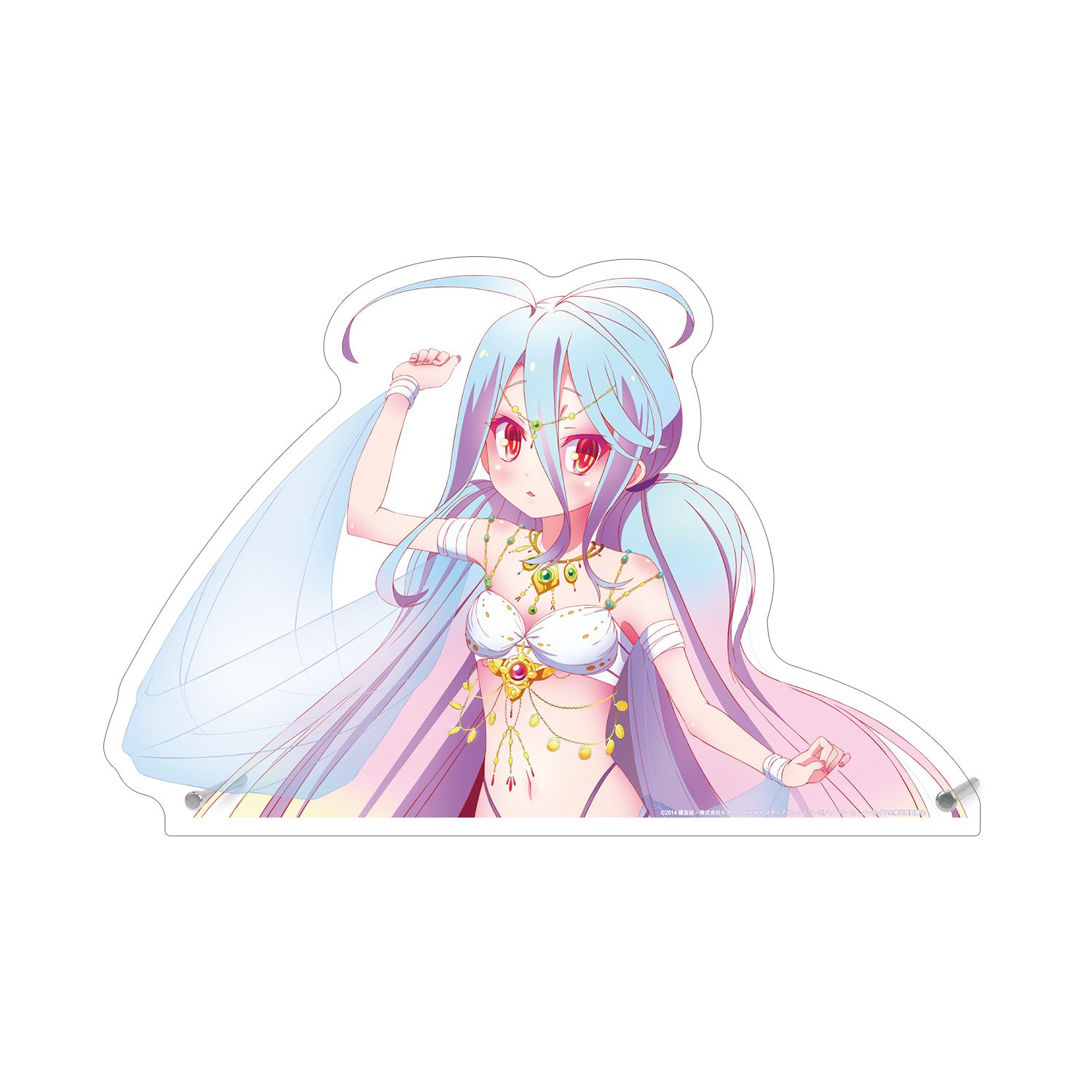 ノーゲーム・ノーライフ 描き下ろし 白 踊り子ver. 特大ダイカットアクリルパネル - 公式商品画像 | AniSmile