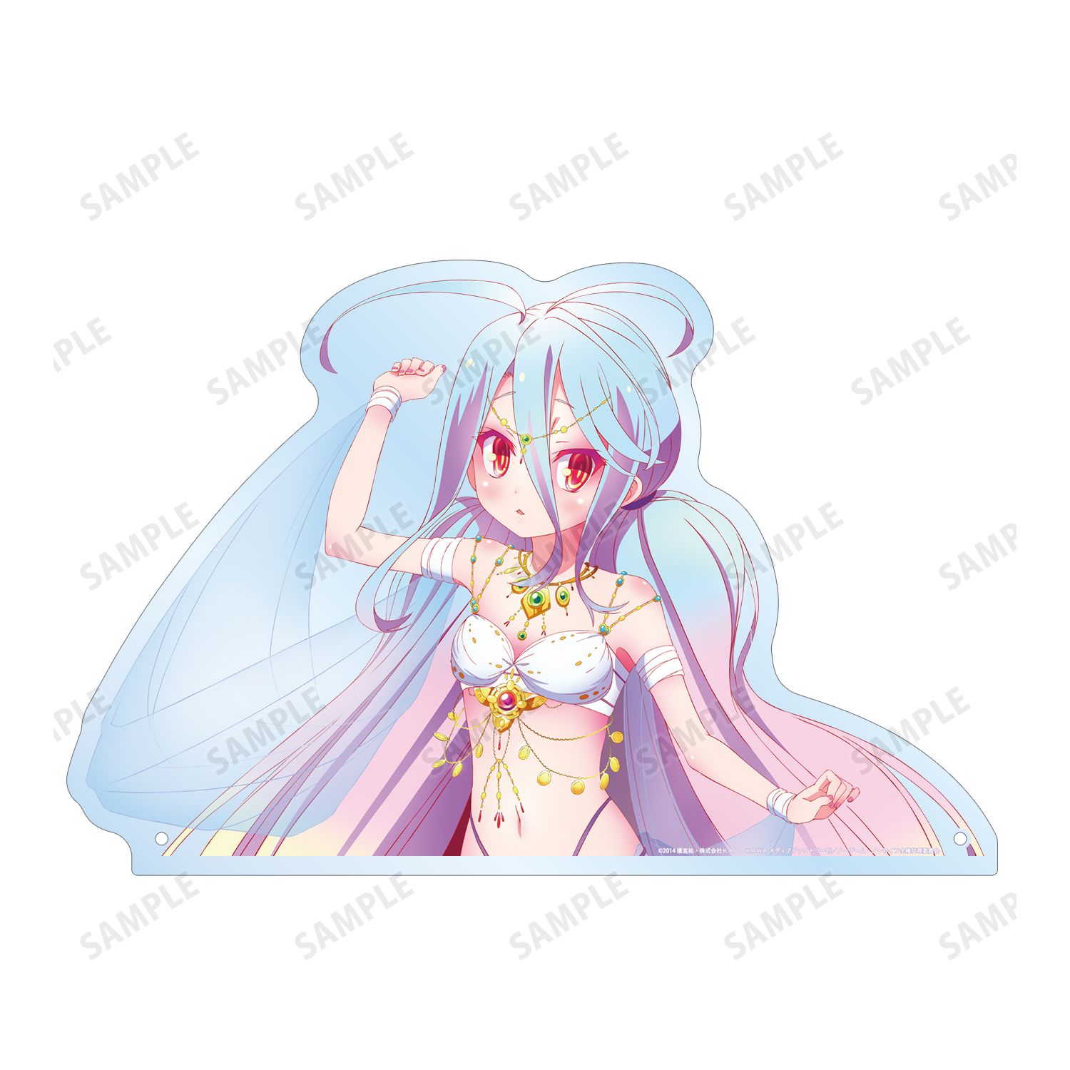 ノーゲーム・ノーライフ 描き下ろし 白 踊り子ver. 特大ダイカットアクリルパネル 画像 3 | AniSmile