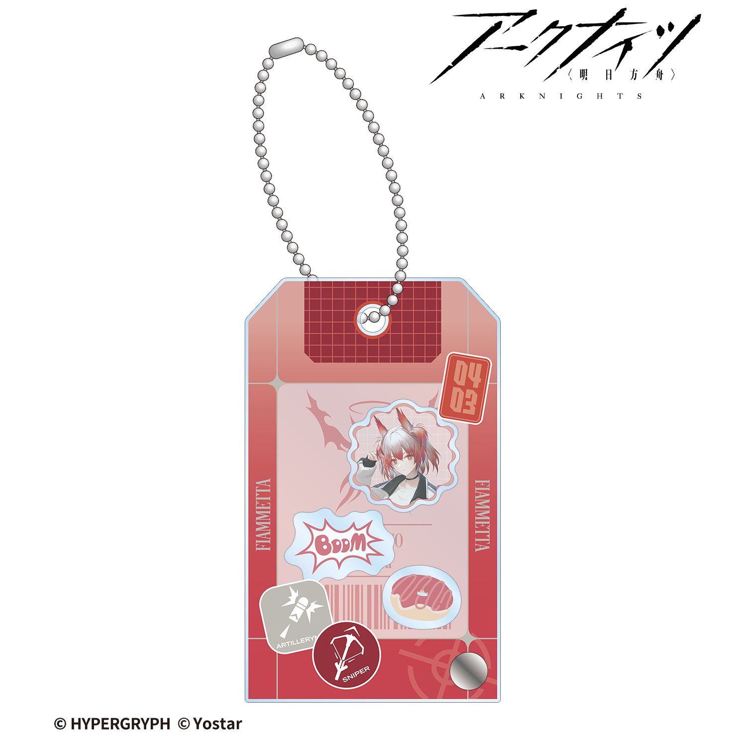 アークナイツ フィアメッタ ショッピングver. ショップタグ風パーツ付きフレームアクリルチャーム 画像 2 | AniSmile