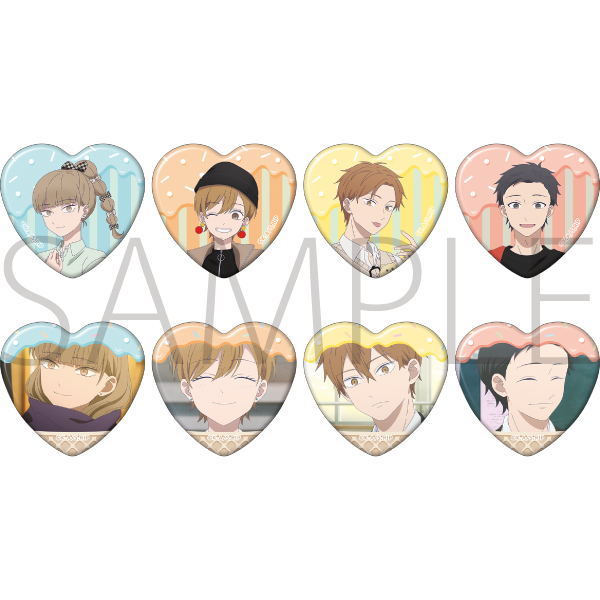 氷の城壁 ハート形キャラバッジコレクション - 公式商品画像 | AniSmile