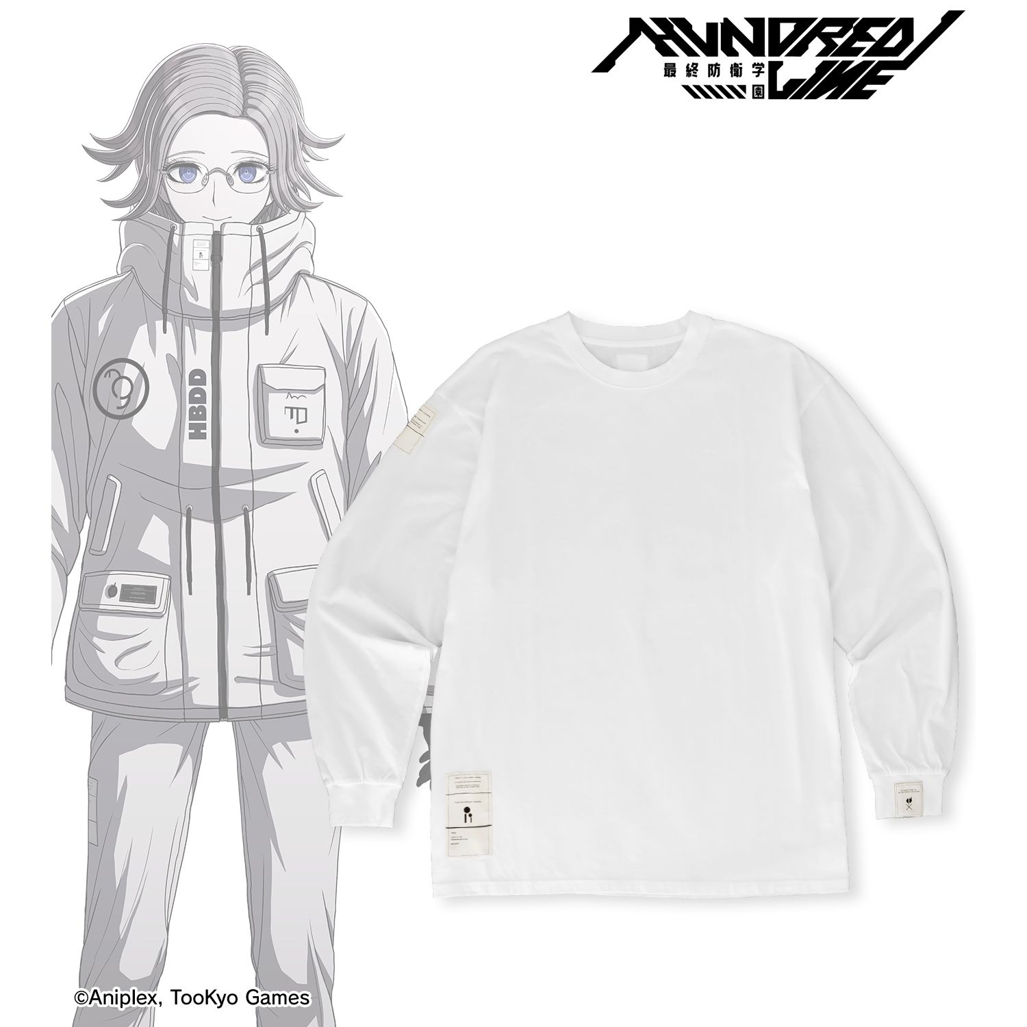 HUNDRED LINE -最終防衛学園- 蒼月衛人 着用ロングTシャツ(サイズ/M) 画像 2 | AniSmile