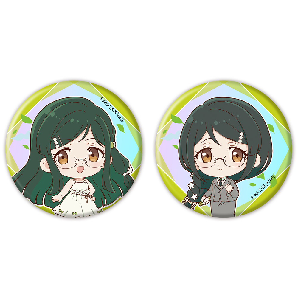 『春夏秋冬代行者 春の舞』 オーロラ缶バッジ2個セット ミニキャラ夏 画像 3 | AniSmile