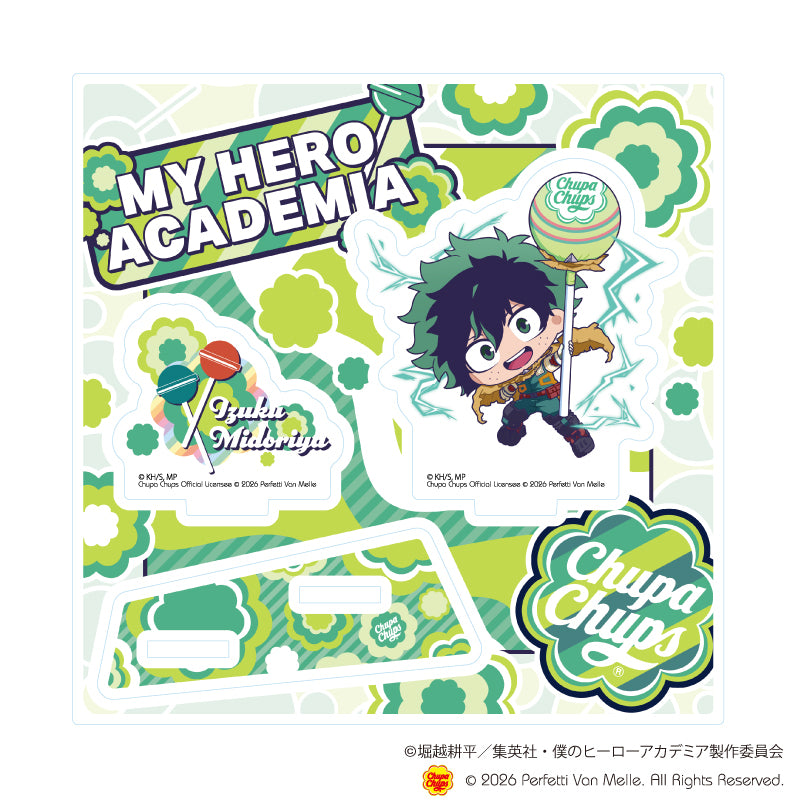 アクリルスタンドプレート「アニメ 『僕のヒーローアカデミア』×チュッパチャプス」01/緑谷 出久(ミニキャライラスト) - 公式商品画像 | AniSmile