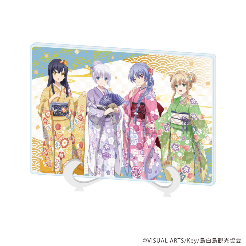 アクリルアートボード(A5サイズ)「TVアニメ『Summer Pockets』」01/集合デザイン 着物ver.(描き下ろしイラスト) - 公式商品画像 | AniSmile