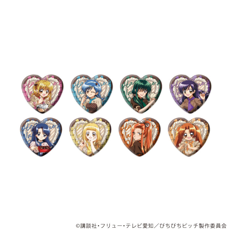 ハート型缶バッジ「マーメイドメロディーぴちぴちピッチ」01/バレンタインver. ブラインド(全8種)(描き下ろしイラスト) 画像 2 | AniSmile