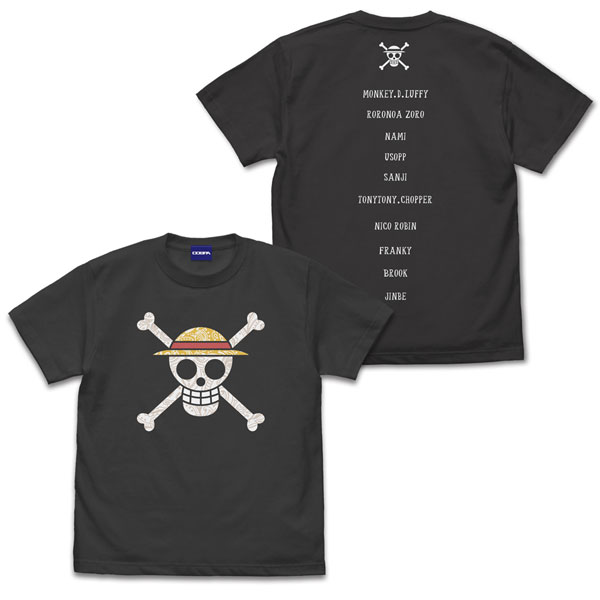 ワンピース 麦わらの一味 海賊旗 ペイズリー Tシャツ/SUMI-XL - 公式商品画像 | AniSmile