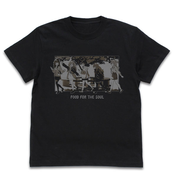 日々は過ぎれど飯うまし Tシャツ/BLACK-L - 公式商品画像 | AniSmile