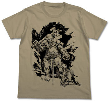 ノンキャラクター 女騎士の受難Tシャツ/SAND KHAKI-L - 官方商品图片 | AniSmile