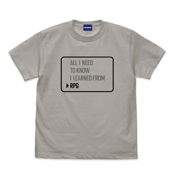 アイテムヤ 大事なことはぜんぶRPGが教えてくれた Tシャツ/LIGHT GRAY-S - AniSmile