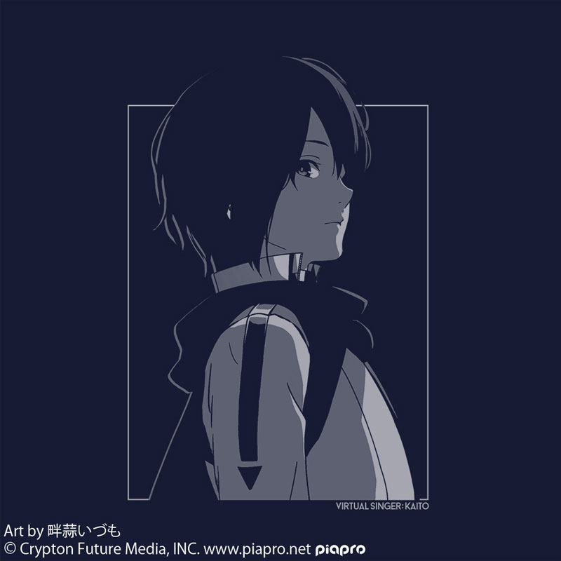 KAITO Tシャツ 畔蒜いづも Ver./NAVY-S Image 2 | AniSmile