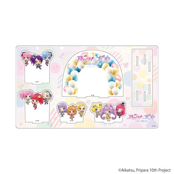 プレミアム アクリルジオラマプレート「アイカツ!×プリパラ THE MOVIE -出会いのキセキ!-」02/集合デザイン(ミニキャライラスト) - 公式商品画像 | AniSmile