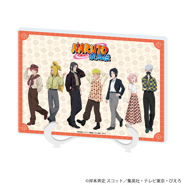 アクリルアートボード(A5サイズ)「NARUTO-ナルト- 疾風伝」02/集合デザイン ニューレトロver.(描き下ろしイラスト) - 公式商品画像 | AniSmile