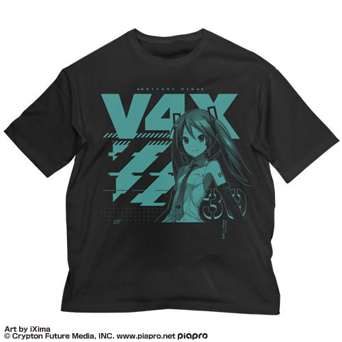 初音ミク V4X ビッグシルエットTシャツ/BLACK-XL - 公式商品画像 | AniSmile