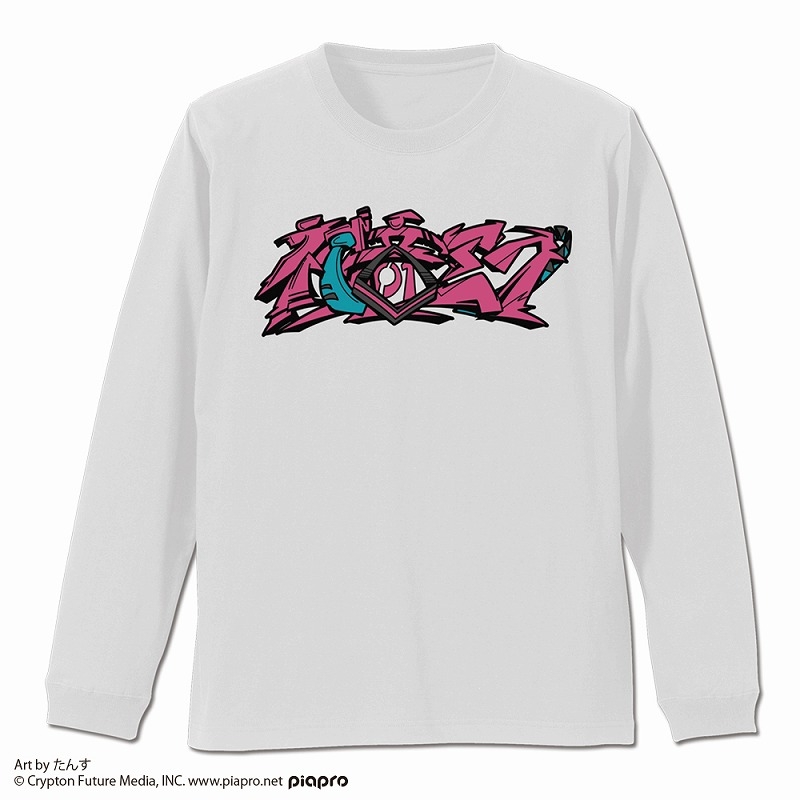 初音ミク 袖リブロングスリーブTシャツ たんす Ver./WHITE-XL - 公式商品画像 | AniSmile