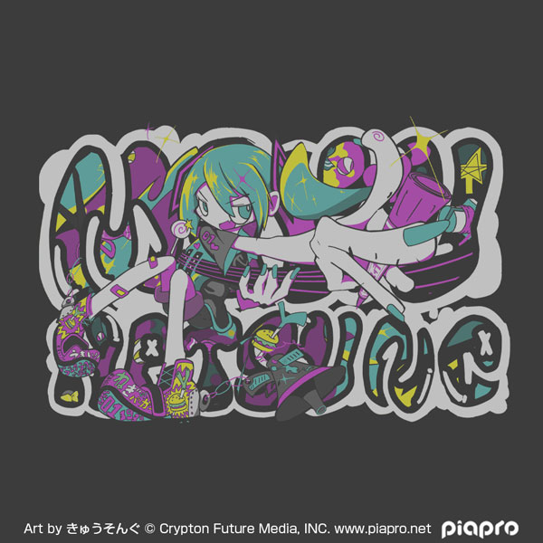 初音ミク Tシャツ きゅうそんぐ Ver./SUMI-XL 画像 2 | AniSmile