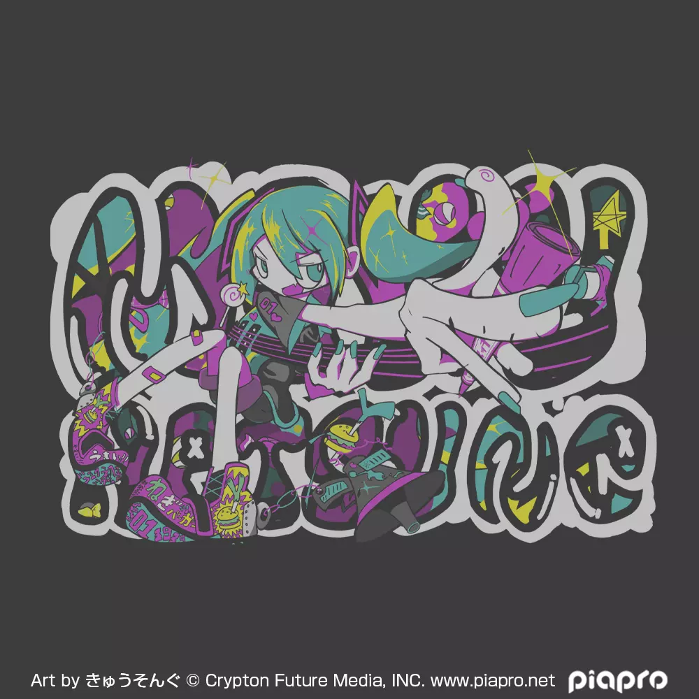 初音ミク Tシャツ きゅうそんぐ Ver./SUMI-M 画像 2 | AniSmile